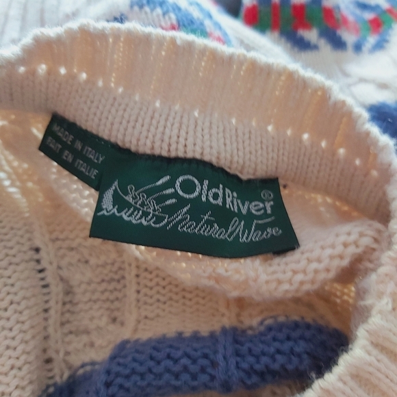 Vintage cable knit sweater grandpa style Large - Picture 6 of 7